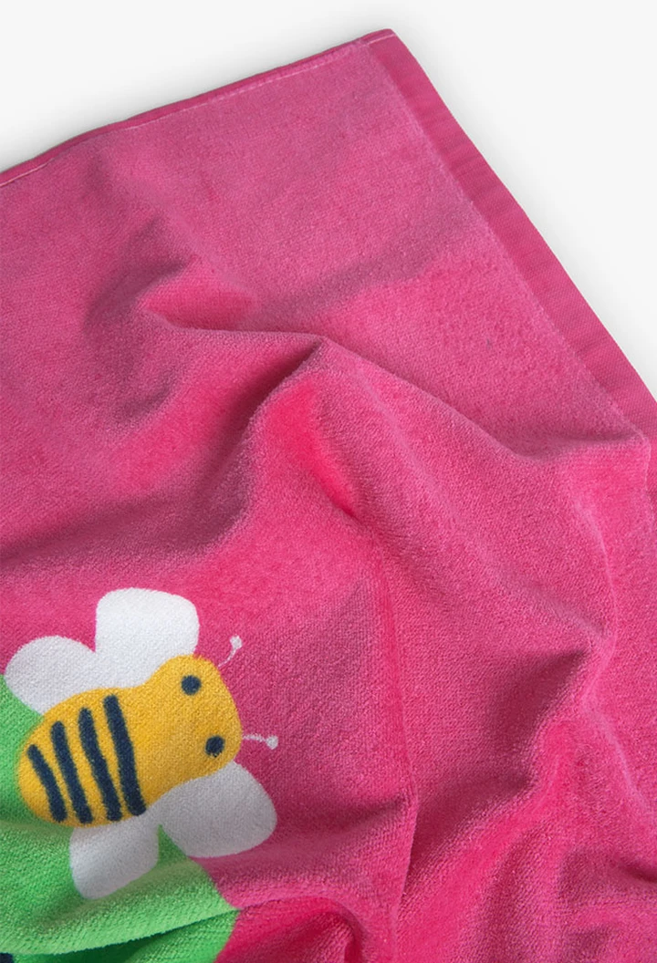 Serviette de bain pour fille rose