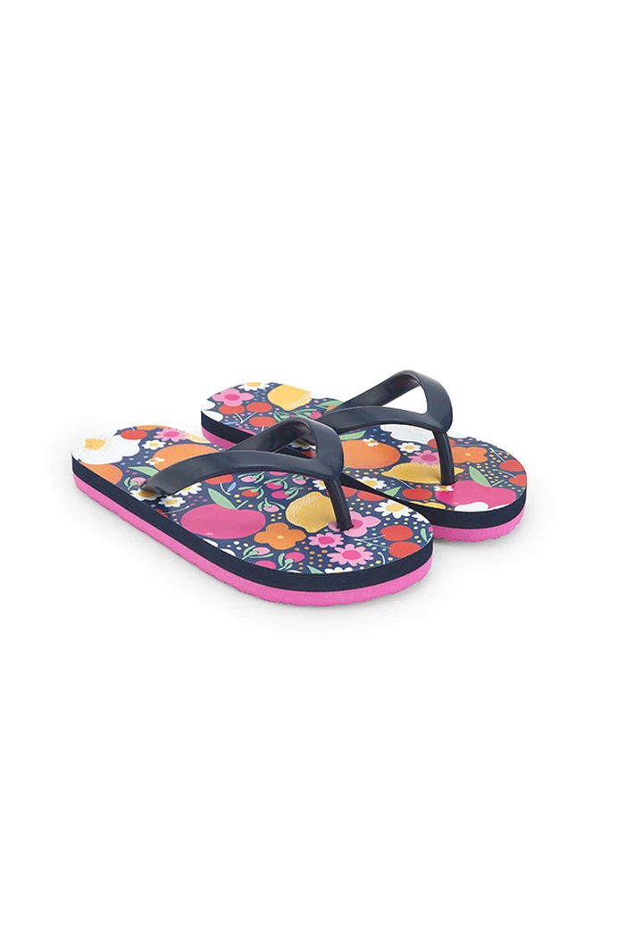 Tongs imprimées fleuries pour filles