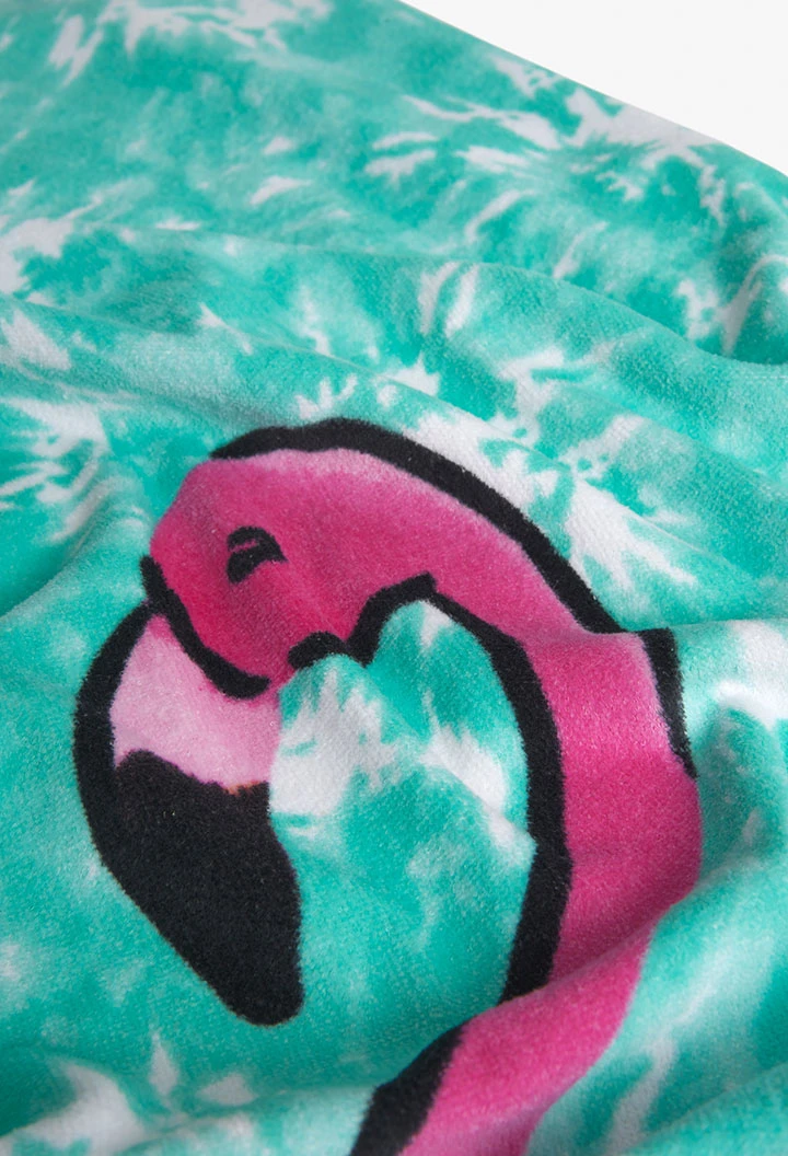 Girl\'s flamingo print towel