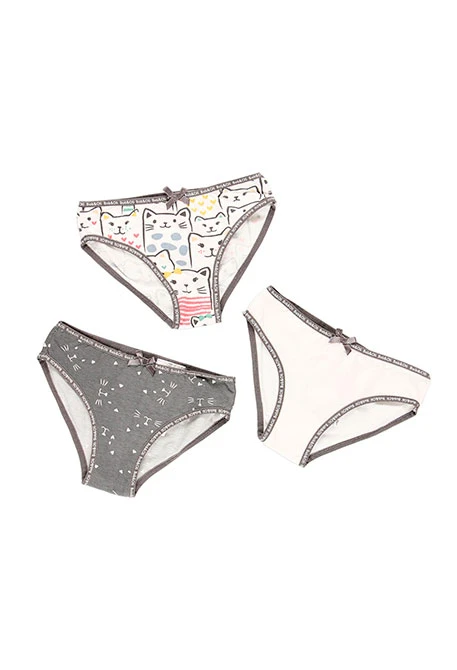 Pack de 3 culottes pour fille - organique