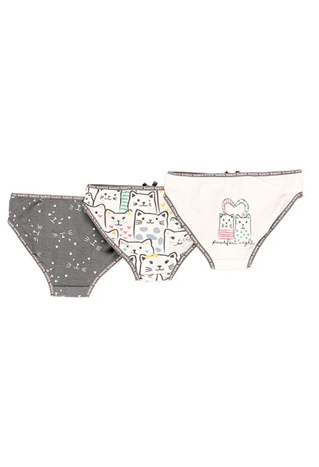 Pack de 3 culottes pour fille - organique
