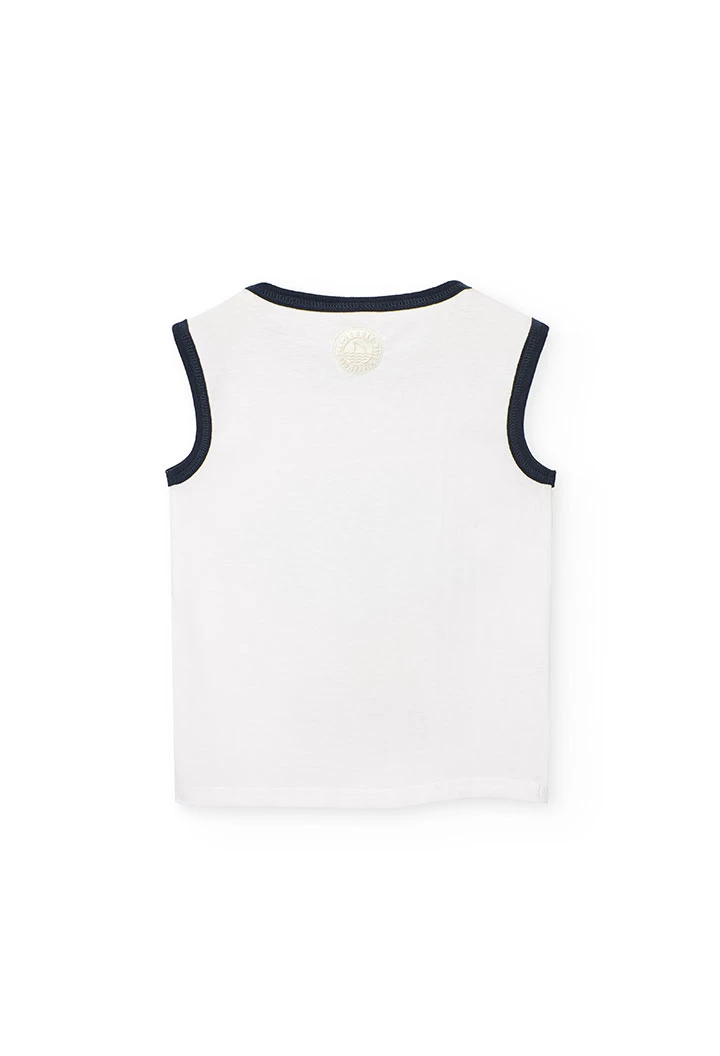 Débardeur en tricot pour fille de couleur blanche