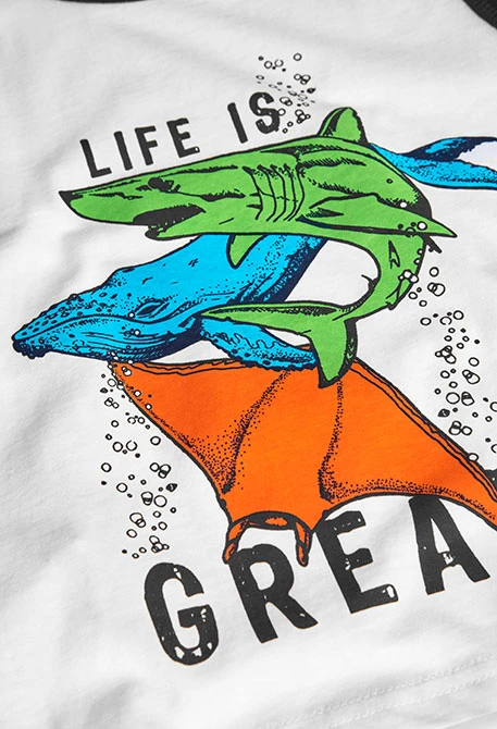 Camisola de alças de malha para menina em branco