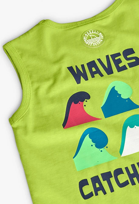 Trägershirt aus Strick für Jungen in Grün