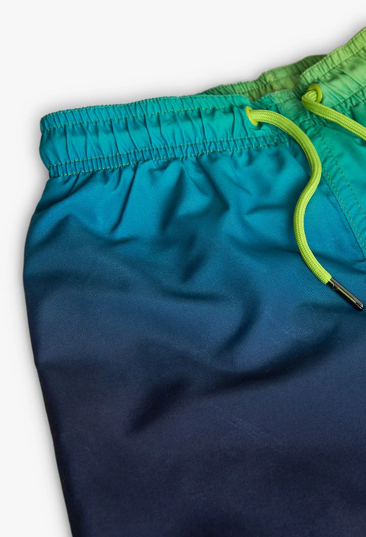 Maillot de bain en tissu recyclé pour garçon de couleur bleu marine