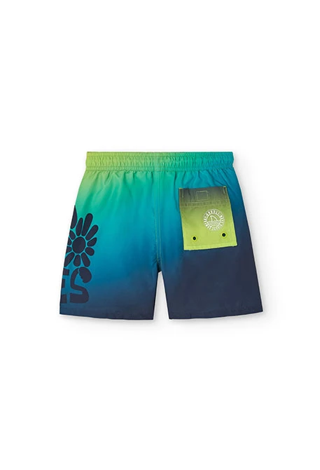 Badehose aus recyceltem Stoff für Jungen in Marineblau