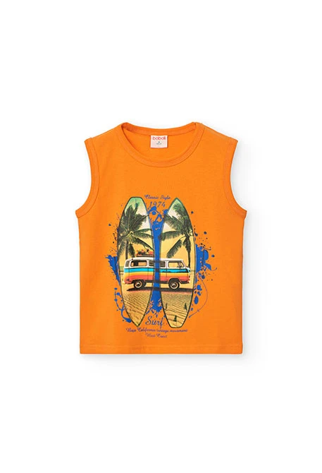 Kinderstricktop in Orange