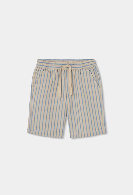 Bermudas rayas azul beige