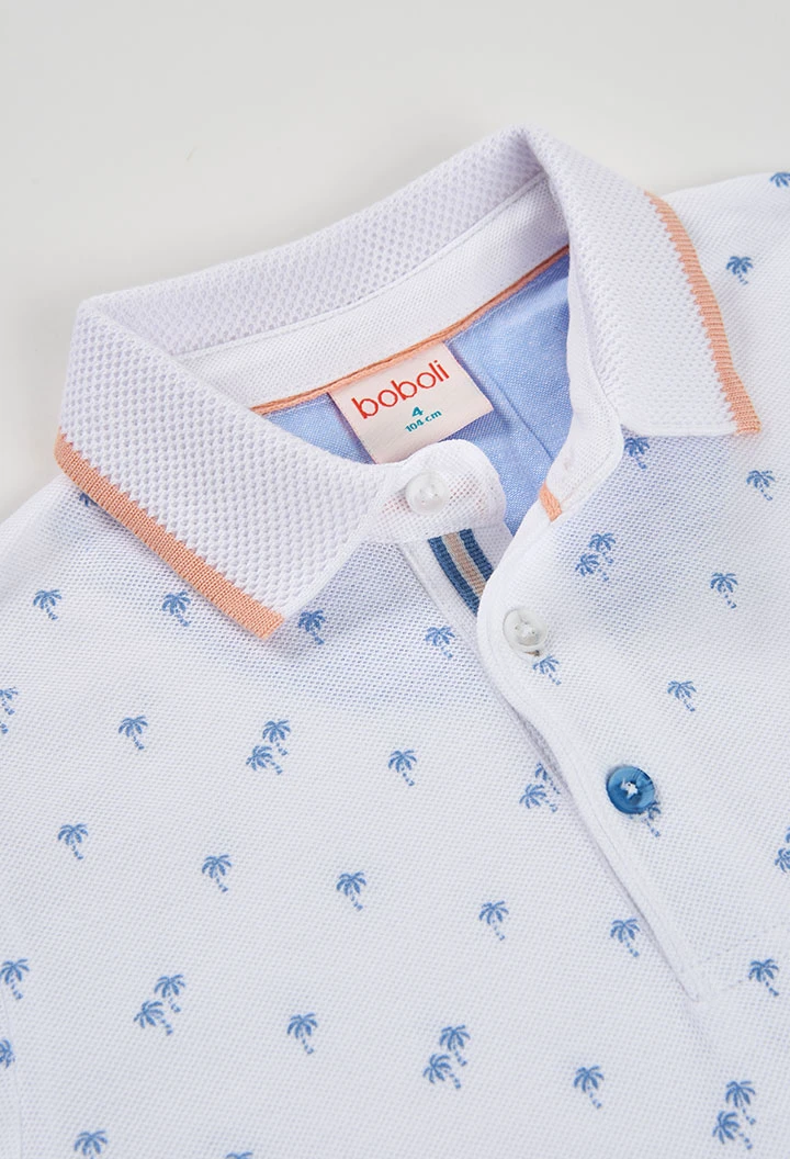Polo bambino cotone stampato