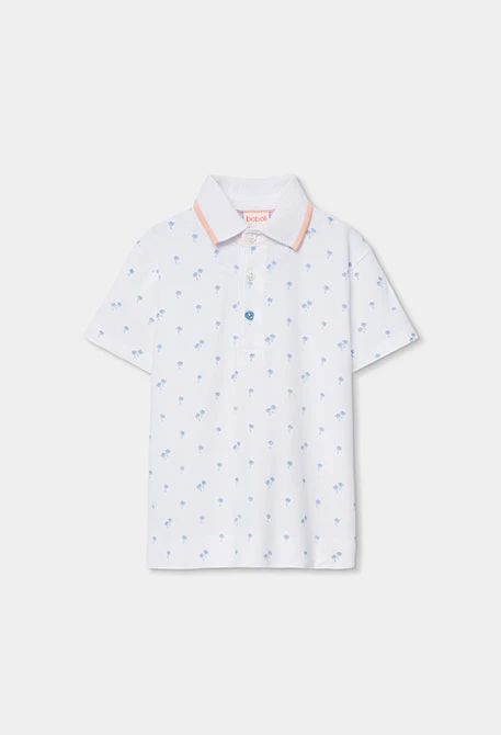 Polo enfant en coton imprimé