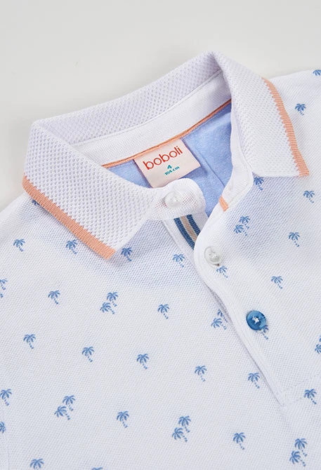 Polo bambino cotone stampato