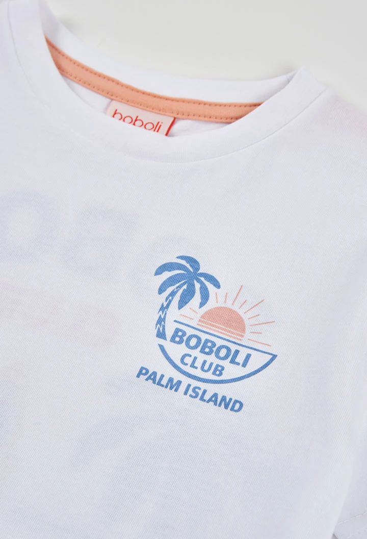 Kinder T-Shirt aus weißer Baumwolle