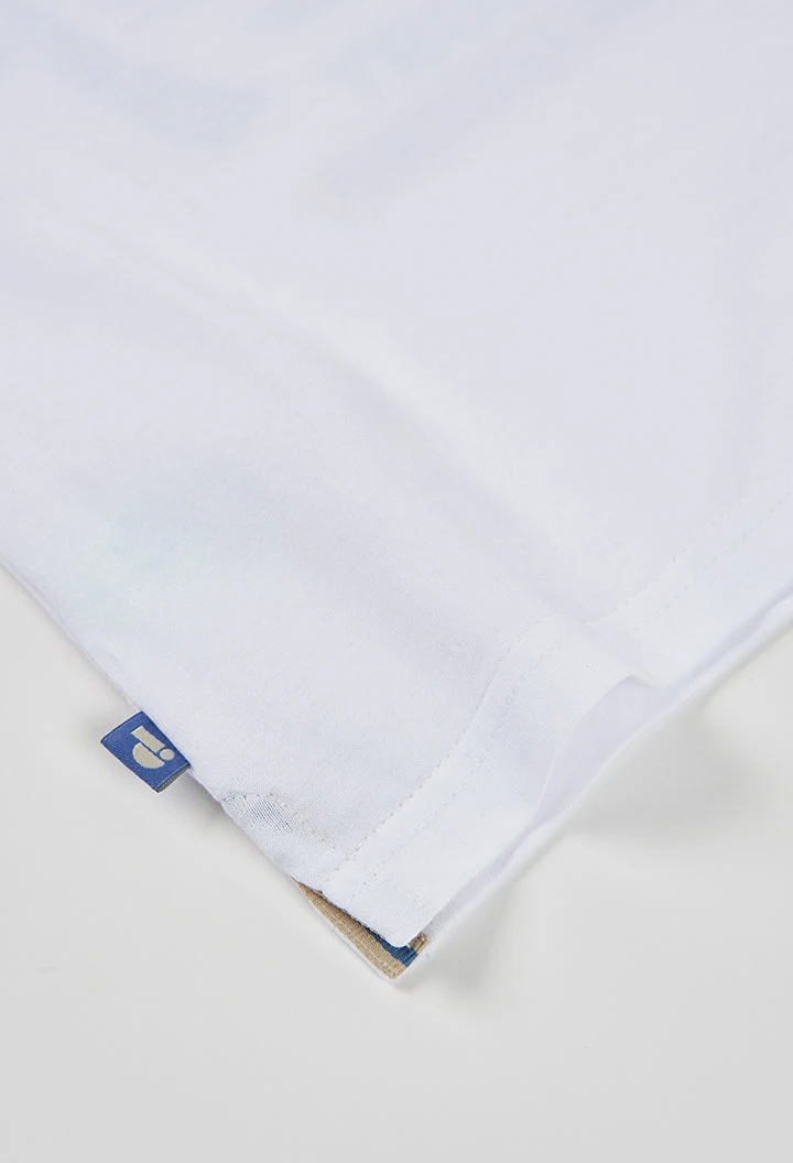 Camiseta niño algodón blanco