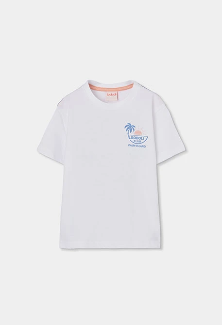 Camiseta niño algodón blanco