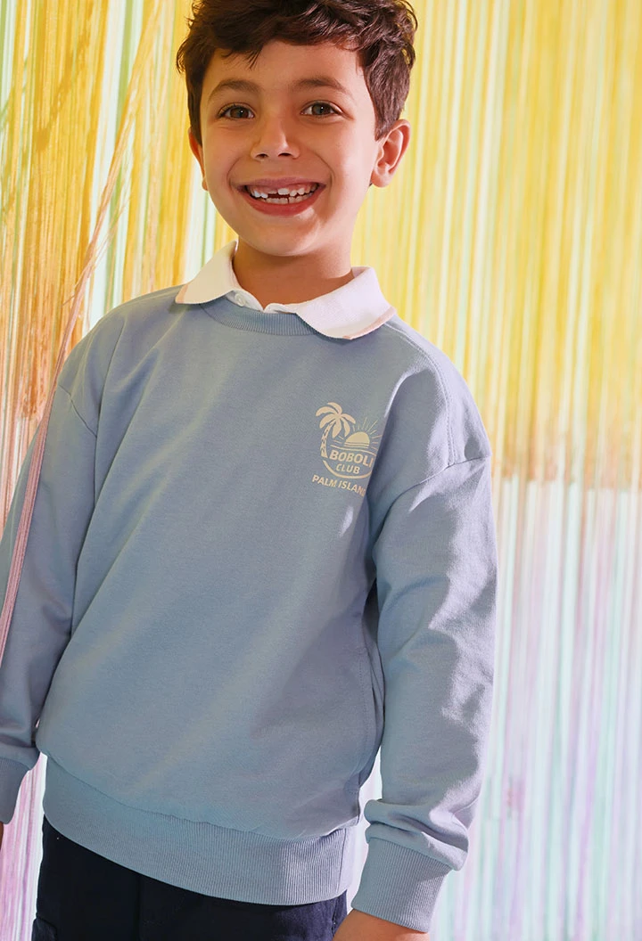 Jungen-Sweatshirt in Blau