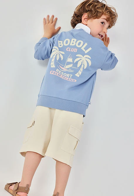 Jungen-Sweatshirt in Blau