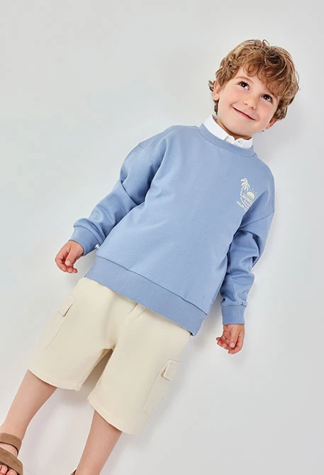 Camisola de criança em azul
