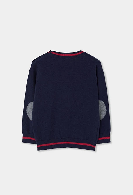 Pull garçon bleu marine imprimé hélicoptères