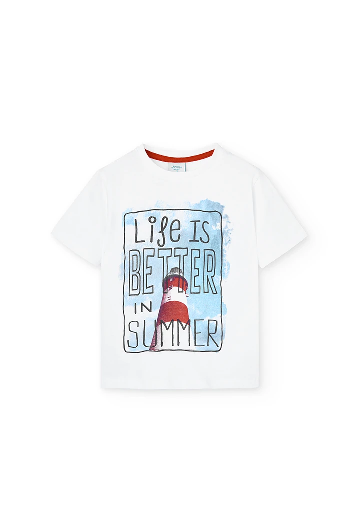 T-Shirt gestrickt "summer" für junge