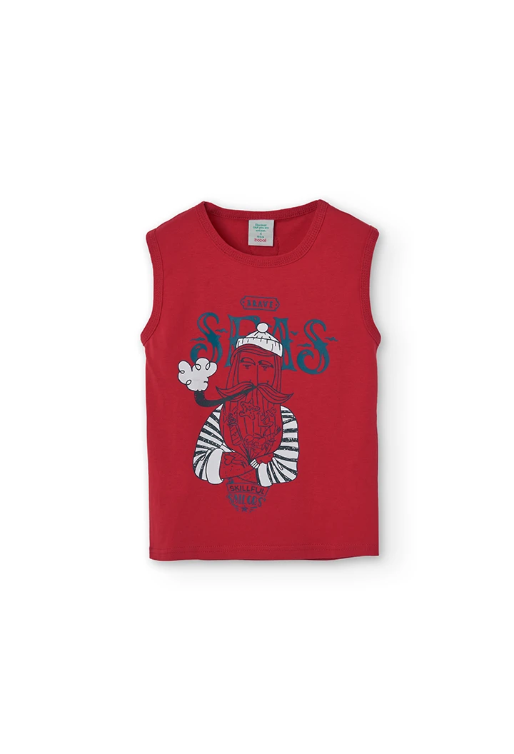 T-Shirt tricot sans manches pour garçon
