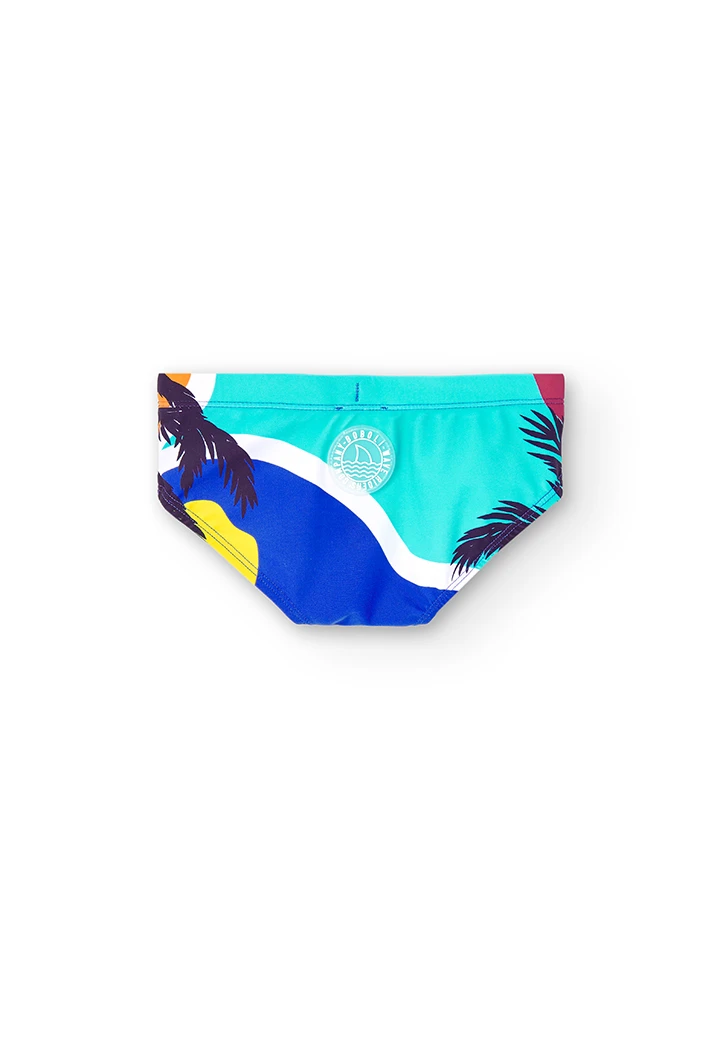 Slip swimsuit polyamide for boy