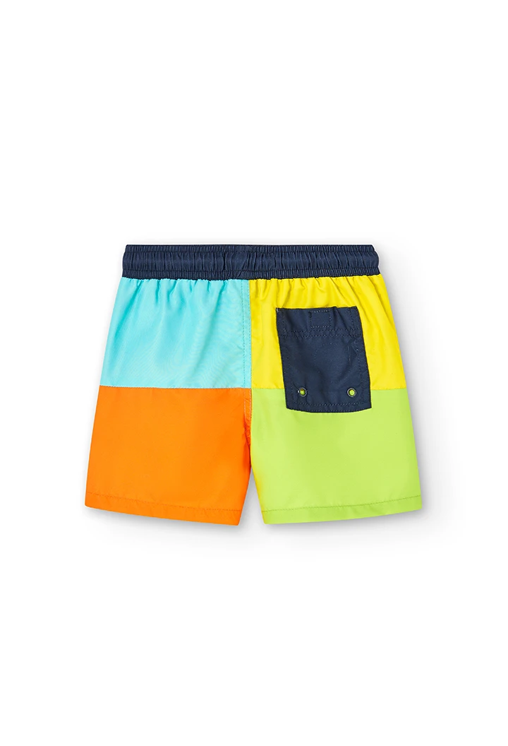 Boxer de tejido reciclado "multicolor" de niño