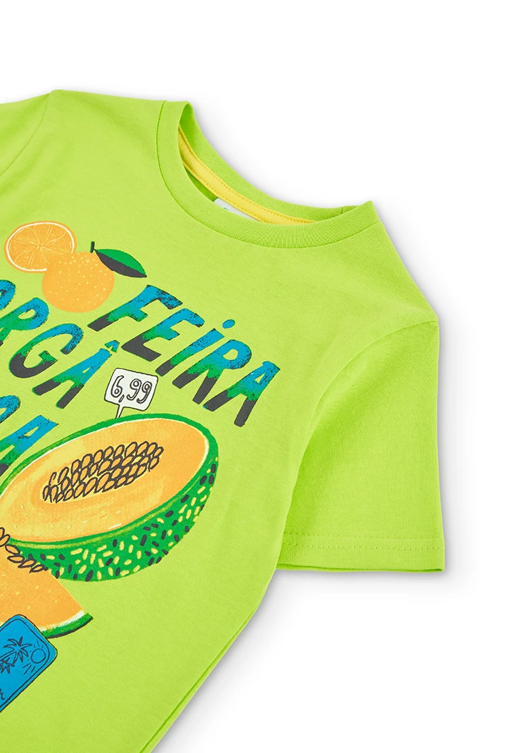 Camiseta malha manga curta para menino