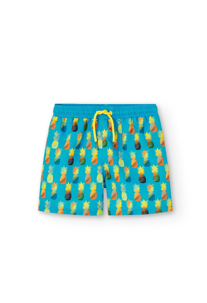 Boxer de tejido reciclado "piña"de niño