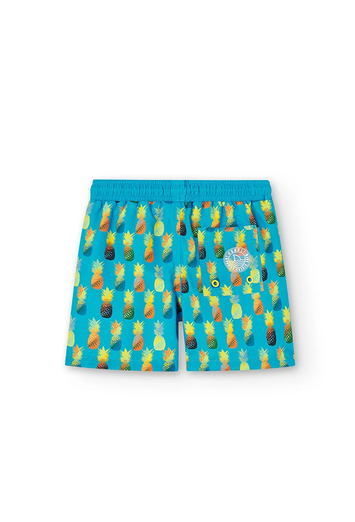 Boxer de tejido reciclado "piña"de niño