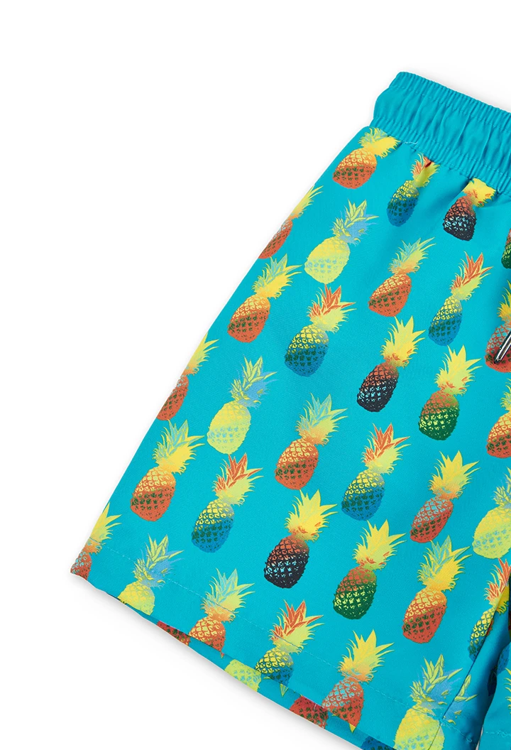 Boxer de tejido reciclado "piña"de niño