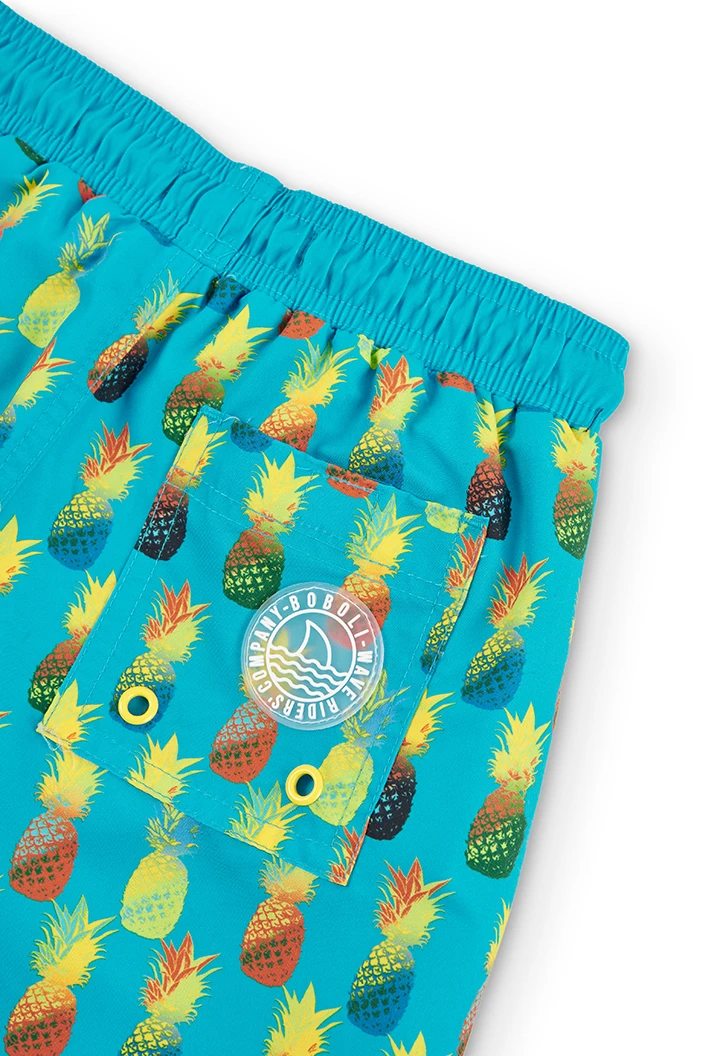 Boxer de tejido reciclado "piña"de niño