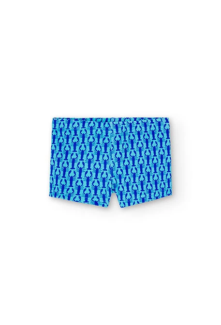 Boy's blue polyamide swimsuit