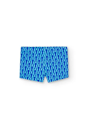 Boy\'s blue polyamide swimsuit