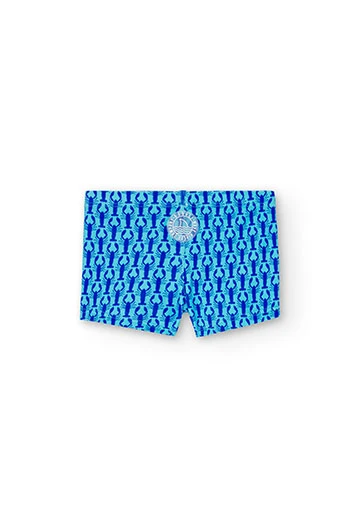 Boy\'s blue polyamide swimsuit