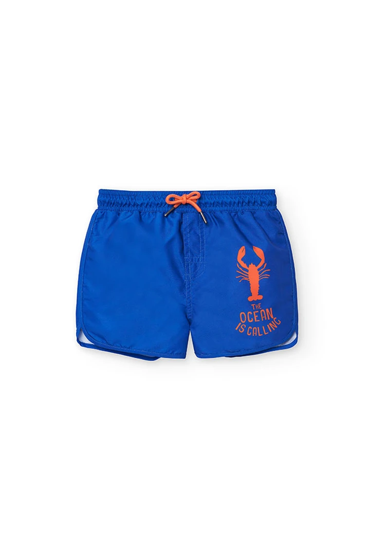 Costume da bagno stampato da bambino blu