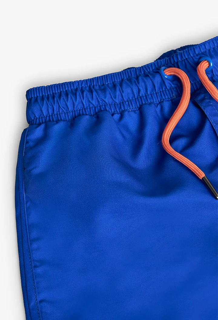Badehose für Jungen mit Aufdruck in Farbe Blau