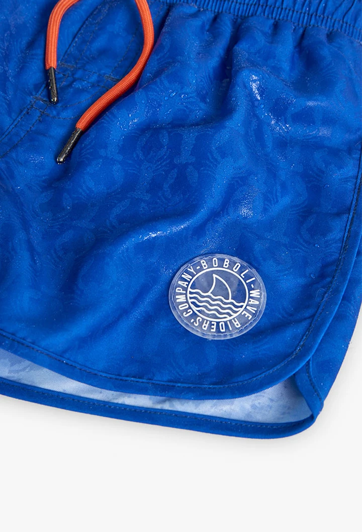 Costume da bagno stampato da bambino blu