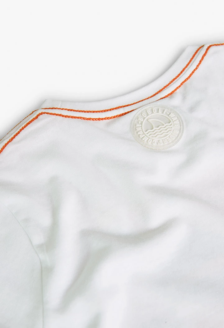 Strick-Shirt Kurzarm,  für Jungen in In Farbe Weiß