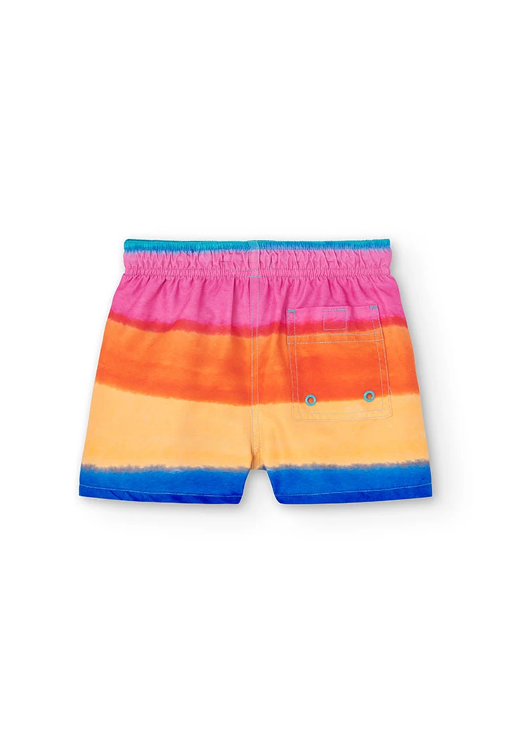 Bañador de niño con estampado en color azul