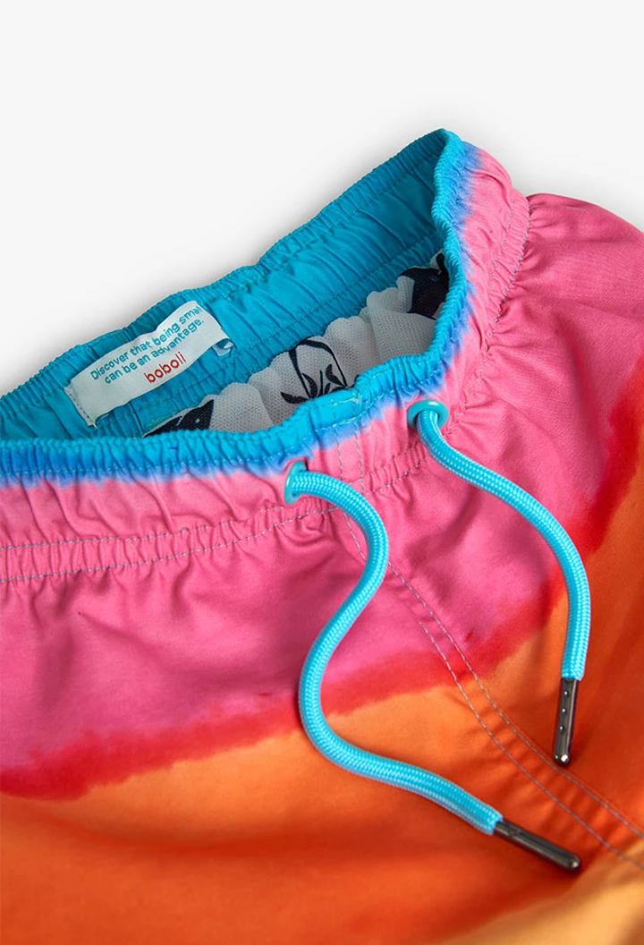 Bañador de niño con estampado en color azul