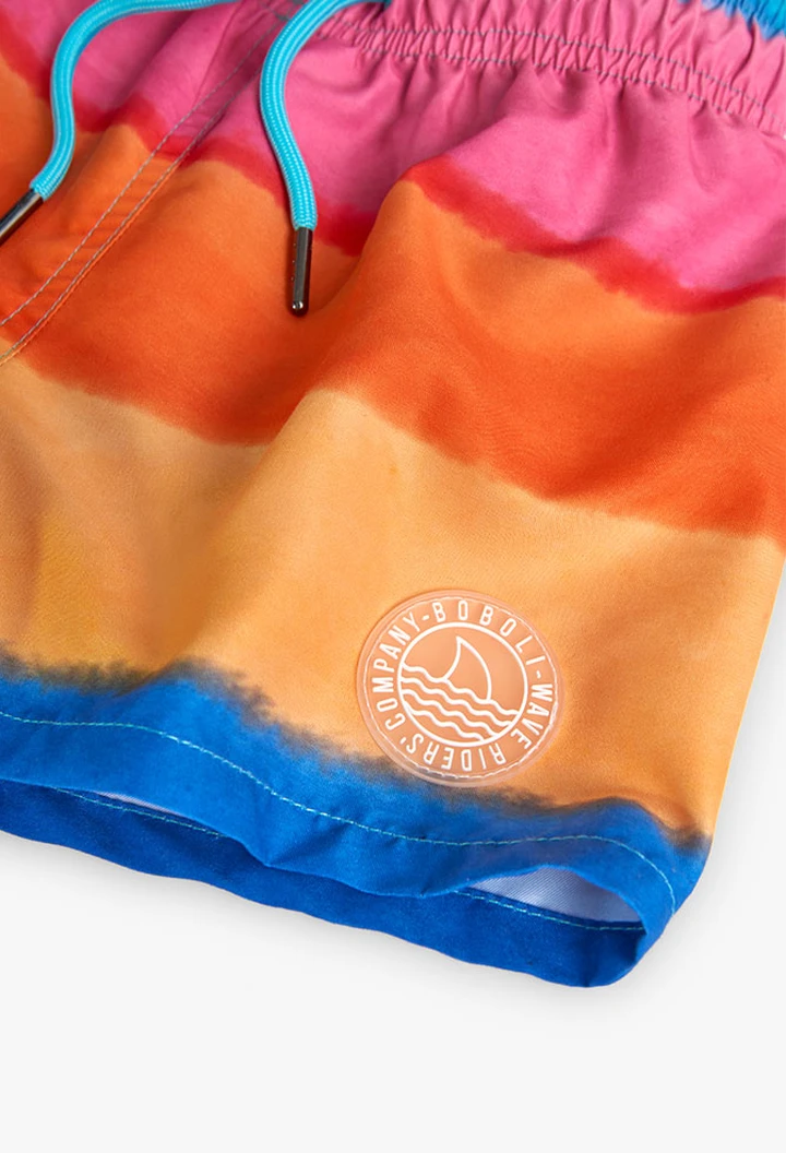 Bañador de niño con estampado en color azul