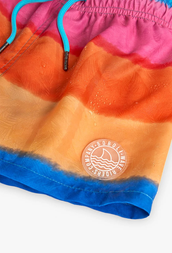 Bañador de niño con estampado en color azul
