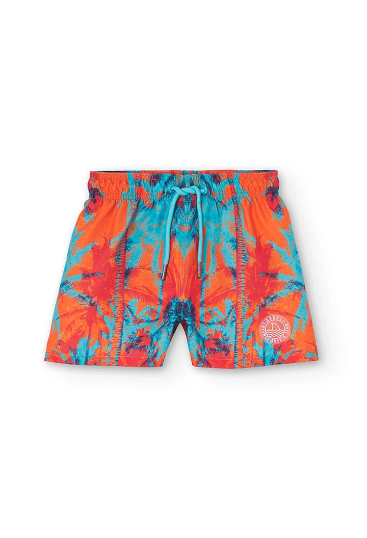 Maillot de bain garçon imprimé couleur bleu