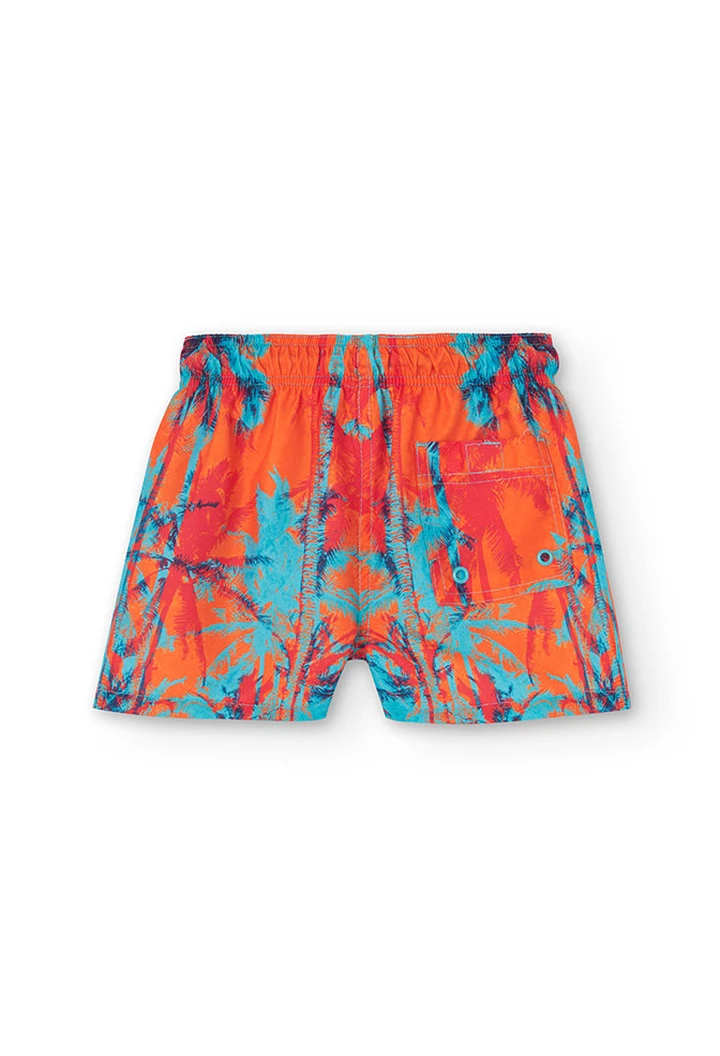 Maillot de bain garçon imprimé couleur bleu