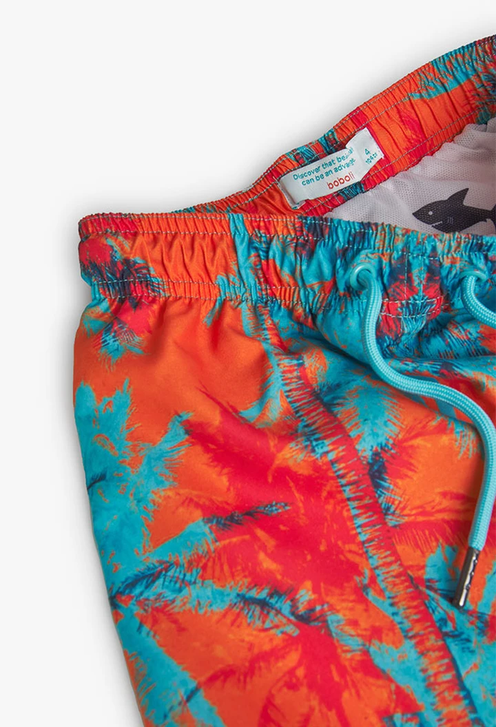 Maillot de bain garçon imprimé couleur bleu