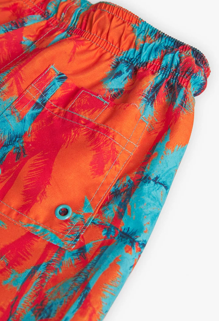 Maillot de bain garçon imprimé couleur bleu
