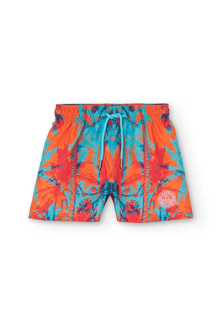 Boy's swimsuit in blue with print