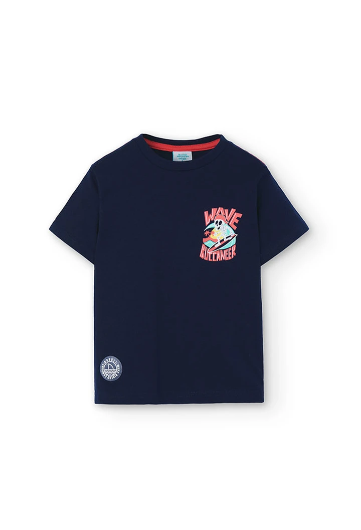 Strick-Shirt für Jungen in Farbe Marineblau