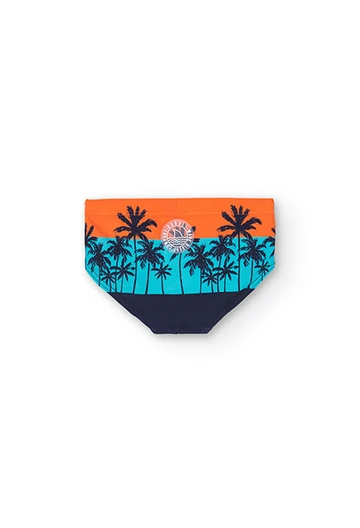 Bedruckter Badeanzug-Slip, für Jungen,  in Farbe Orange