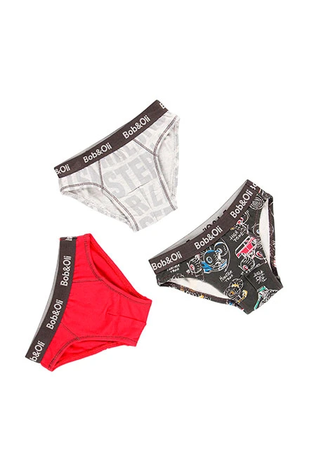 Pack de 3 slips pour garçon - organique